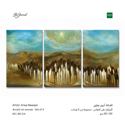 Acrylic on canvas 60/80 cm (Set of 3)